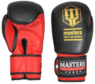 Rękawice bokserskie Masters RPU-3 czarno-czerwone