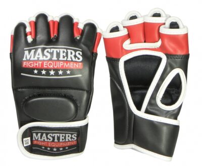 Rękawice MMA grapplingowe MASTERS GF-30A czarno - czerwone