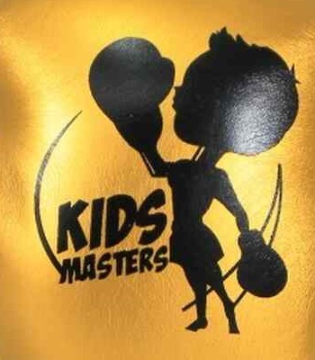 Rękawice bokserskie dla dzieci RPU-KM-GOLD - nadruk Kids Masters