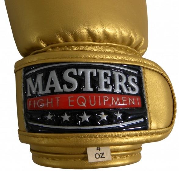 Rękawice bokserskie dla dzieci 4 oz Masters RPU-MJC złote 3