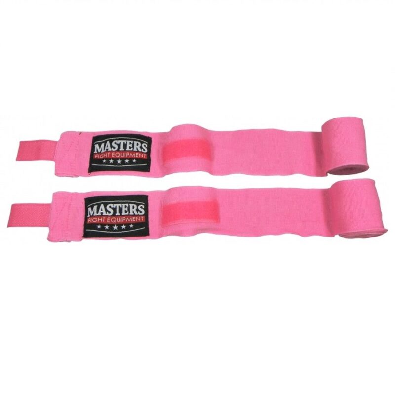Bandaże bokserskie 4m elastyczne Masters BBE-4 różowe